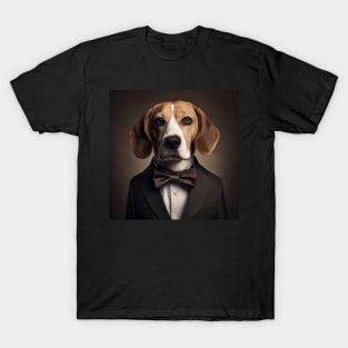 Beagle Dog in Suit T-Shirt